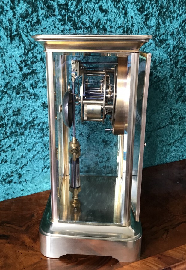 Antique Mantel Clock Circa 1890. A Good And Large Four Glass, Mantle Clock Circa 1880