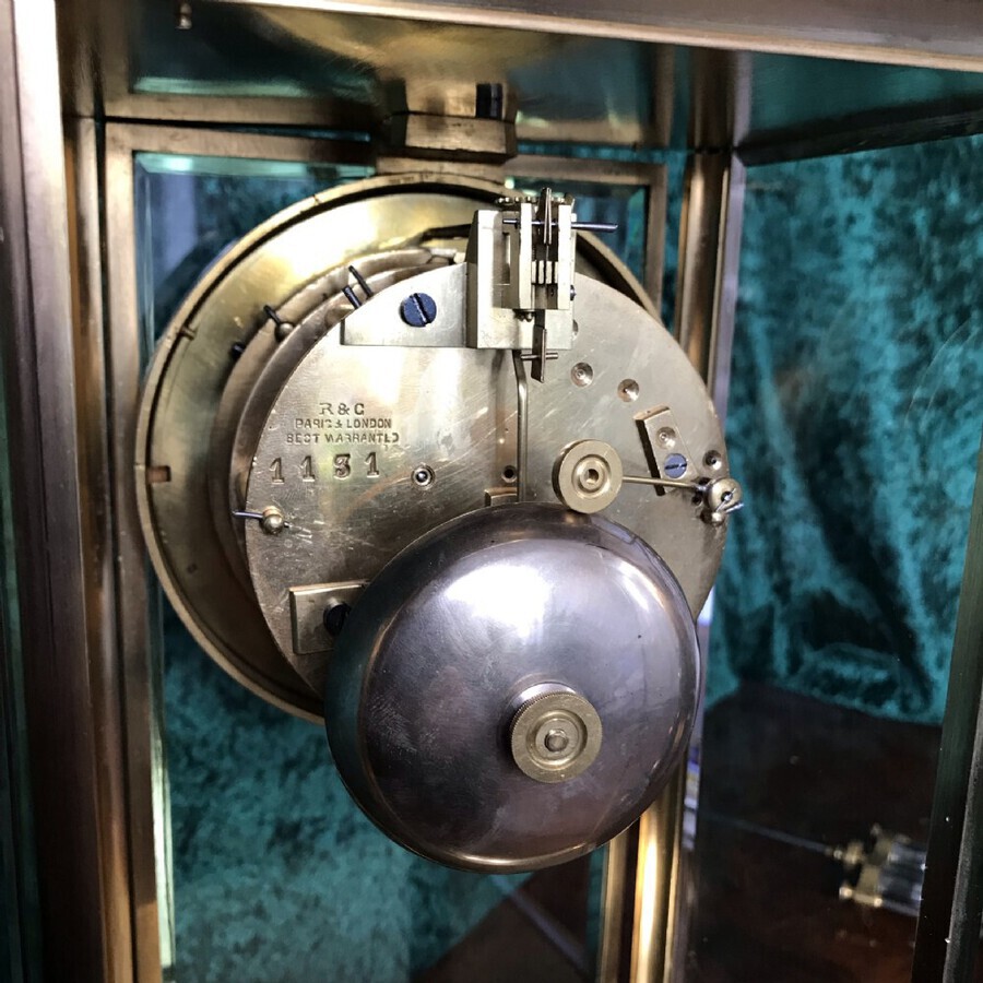 Antique Mantel Clock Circa 1890. A Good And Large Four Glass, Mantle Clock Circa 1880