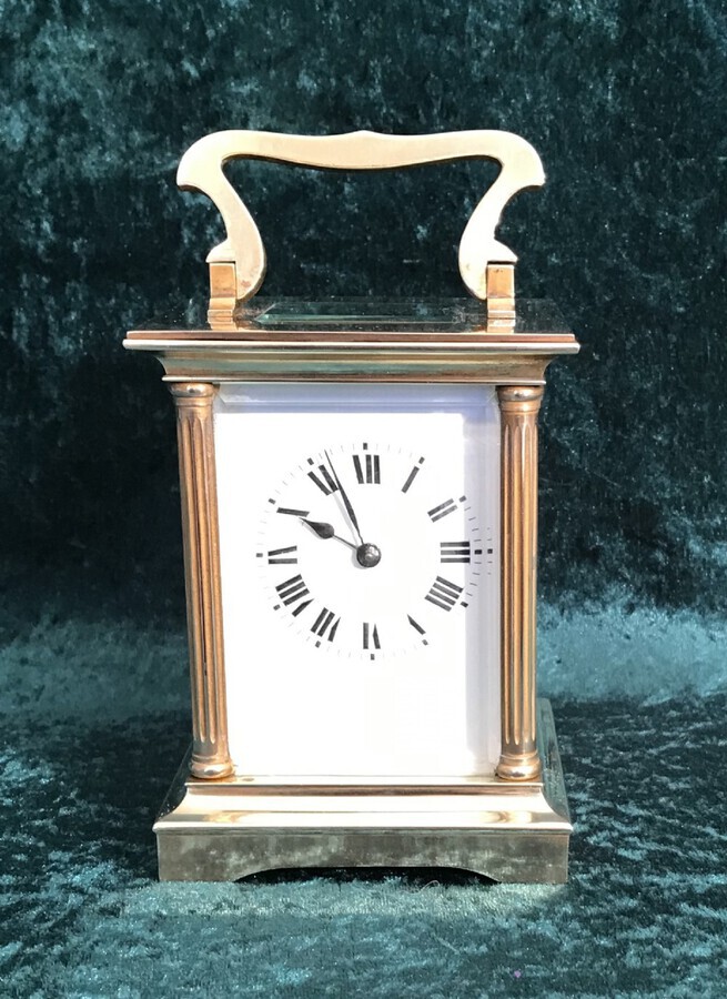 A Good Eight Day Striking Carriage Clock Circa 1900