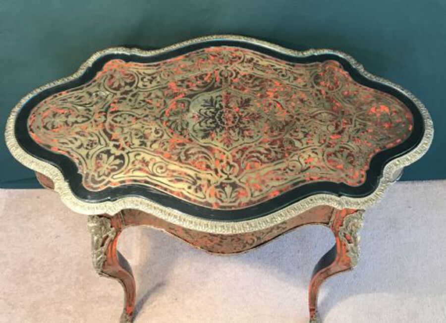 Antique Boulle Centre Table Of Small Proportions Circa 1860