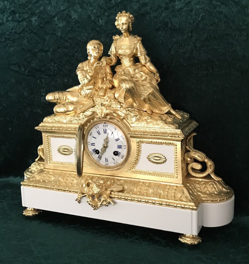 French Eight Day Striking Mantle Clock Circa 1880