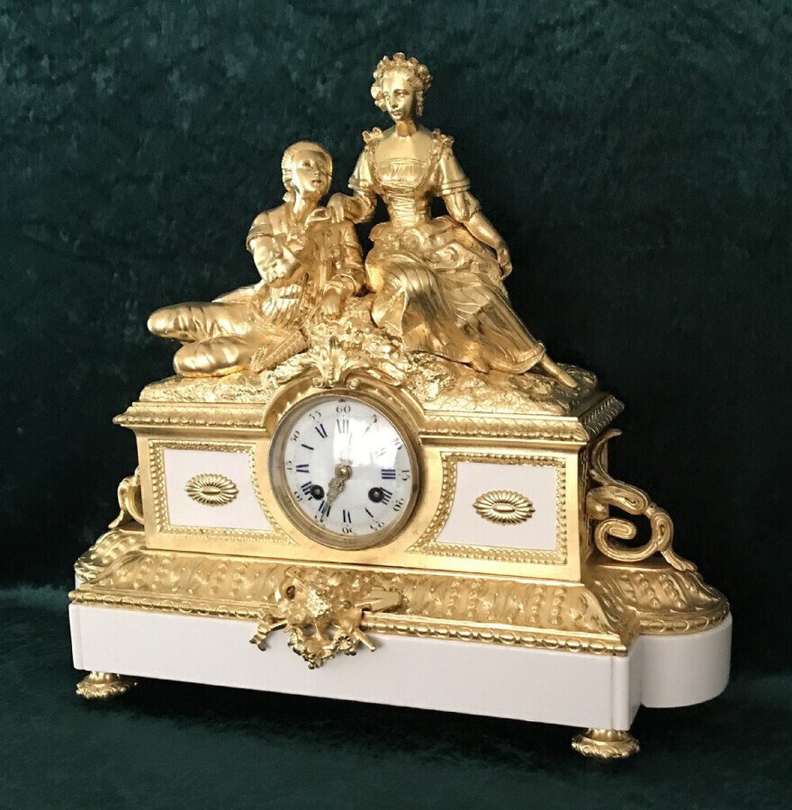 Antique French Eight Day Striking Mantle Clock Circa 1880