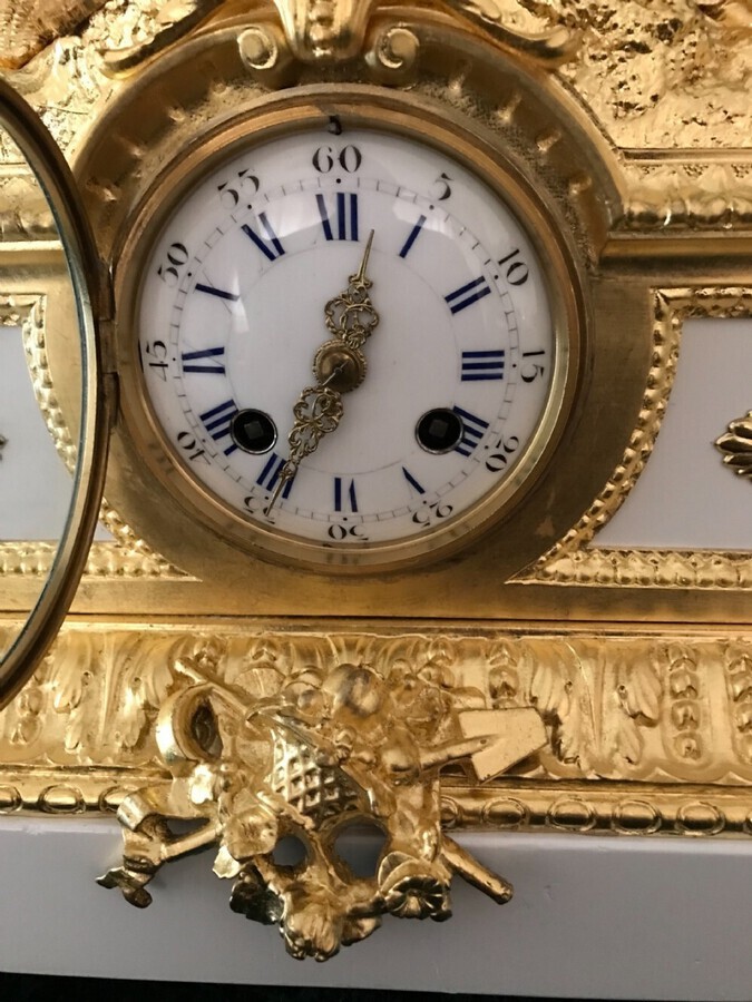 Antique French Eight Day Striking Mantle Clock Circa 1880