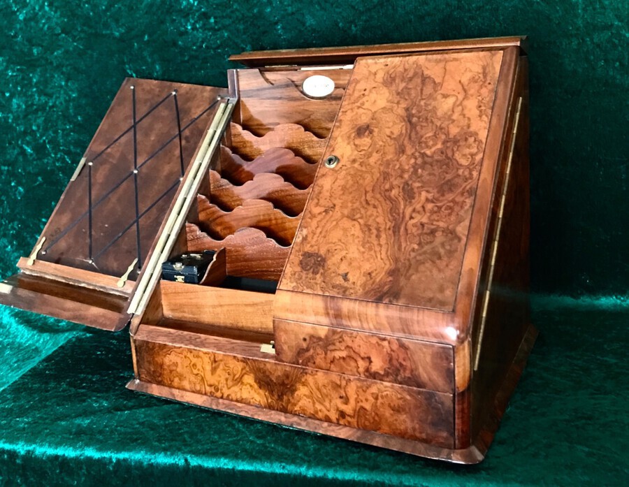 Asprey. Stationery, Writing Box. Walnut Desk. Cabinet Circa 1890