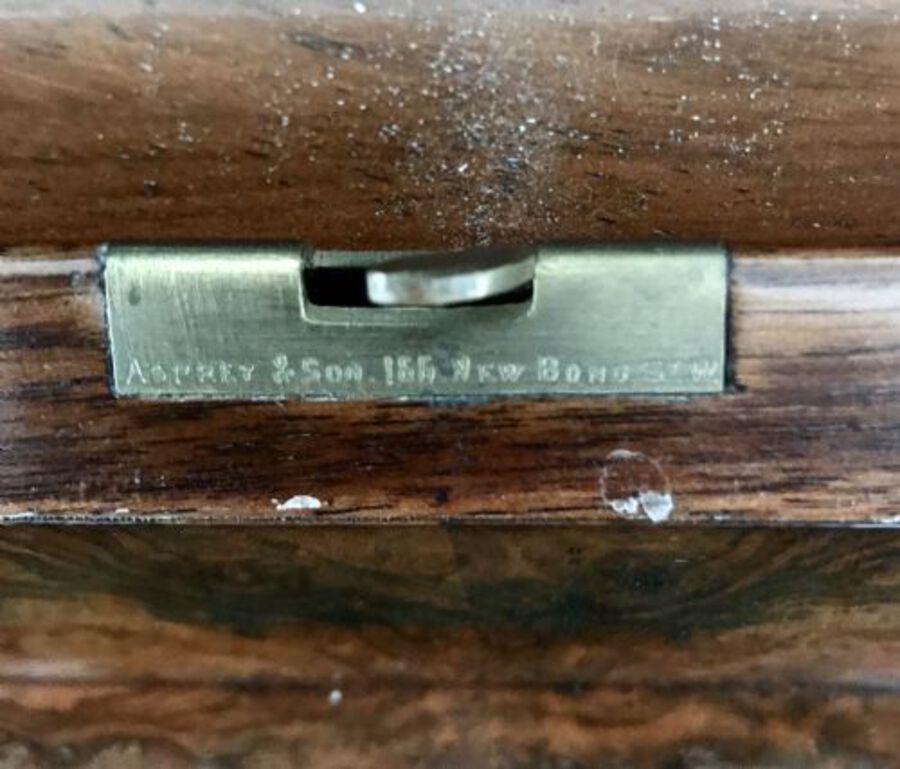 Antique Asprey. Stationery, Writing Box. Walnut Desk. Cabinet Circa 1890
