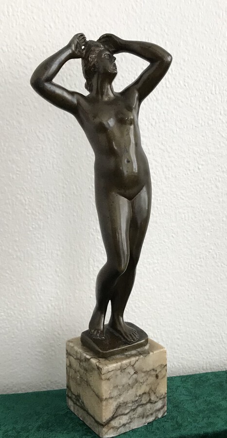Cartinet Bronze. Sculpture. Of A Nude Circa 1890