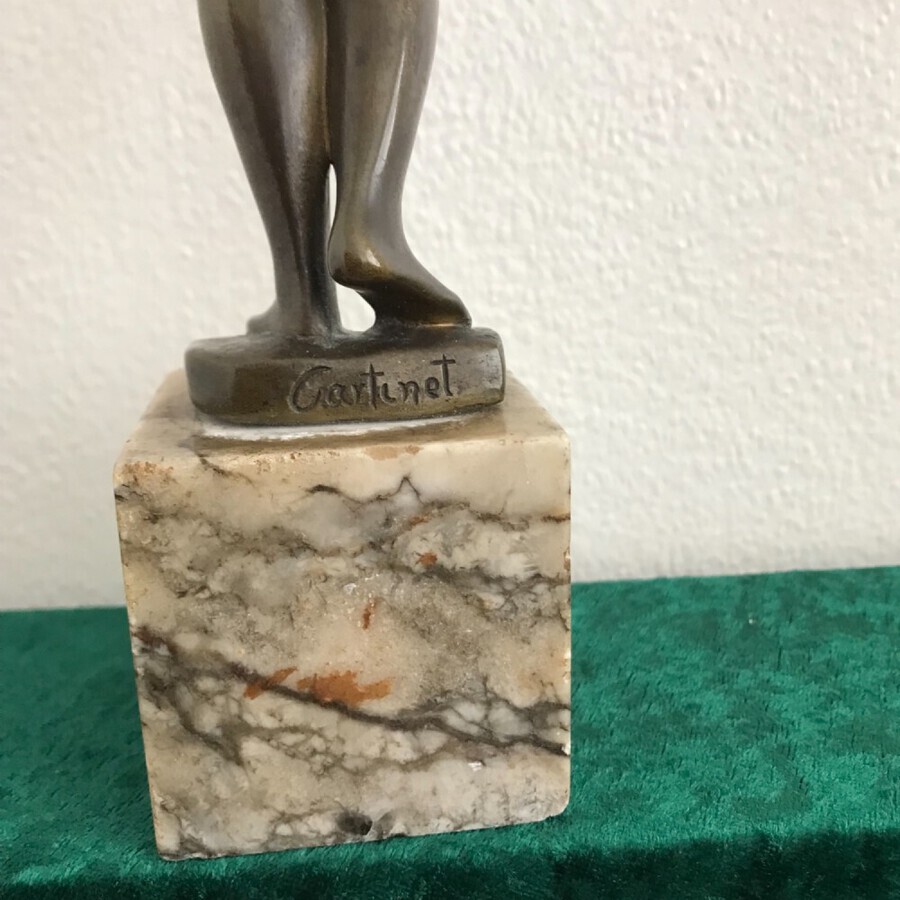 Antique Cartinet Bronze. Sculpture. Of A Nude Circa 1890