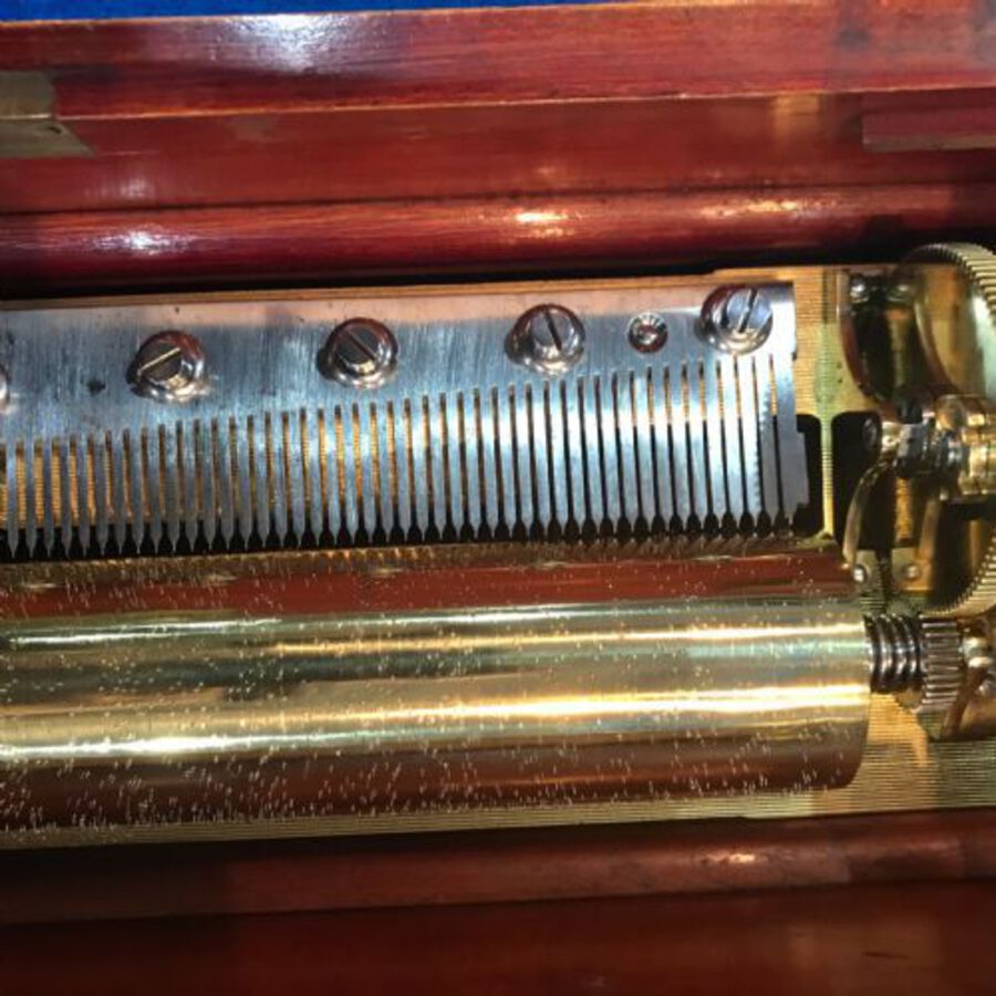 Antique A Fine  Victorian Music Box Circa 1875