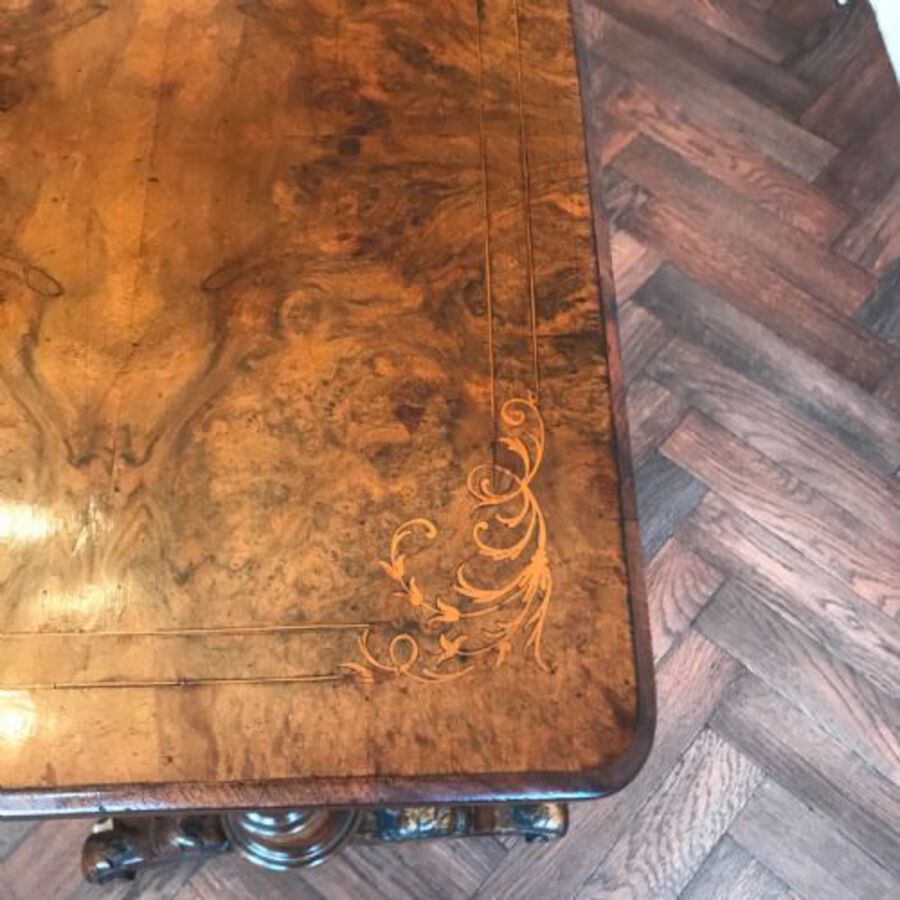 Antique Victorian Walnut Worktable Circa 1875. Sewing. Side Table.