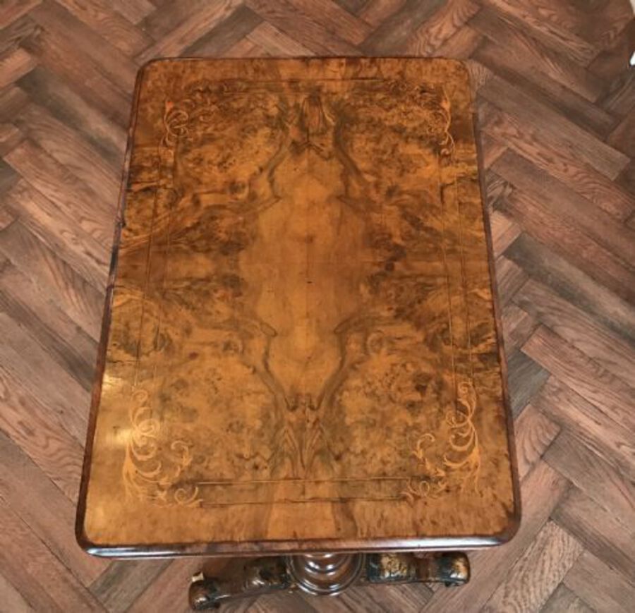 Antique Victorian Walnut Worktable Circa 1875. Sewing. Side Table.