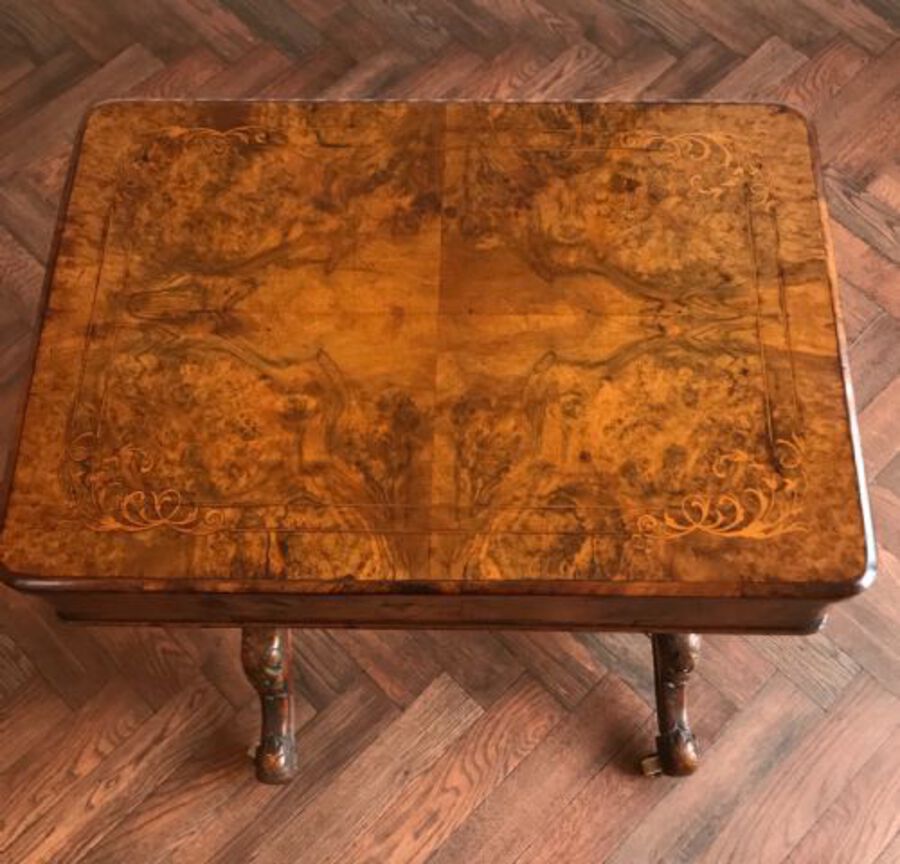Antique Victorian Walnut Worktable Circa 1875. Sewing. Side Table.