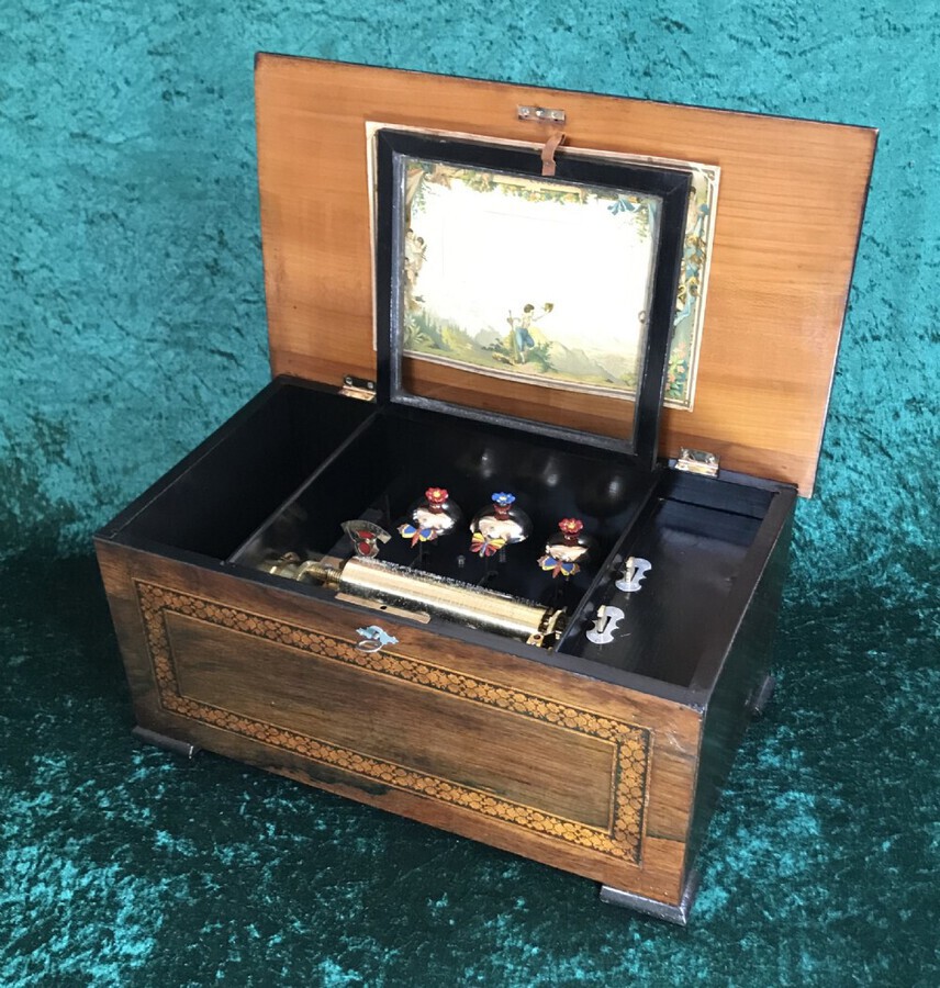 Victorian Musical Bells In View Music Box Circa 1875