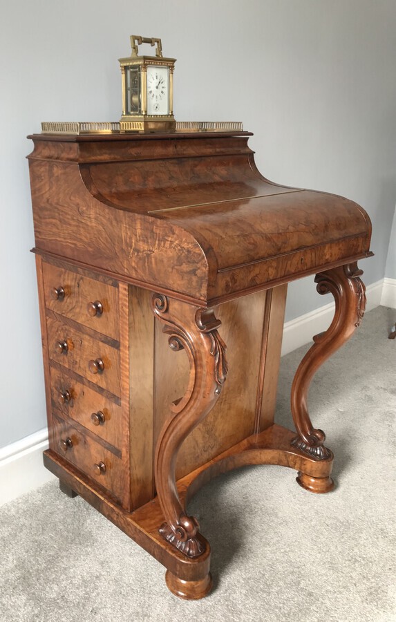 Antique Victorian Walnut Davenport Desk Circa 1870