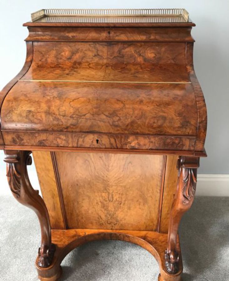 Antique Victorian Walnut Davenport Desk Circa 1870