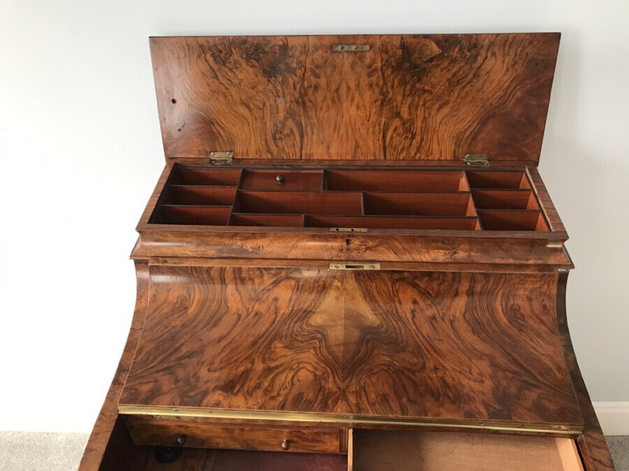 Antique Victorian Walnut Davenport Desk Circa 1870
