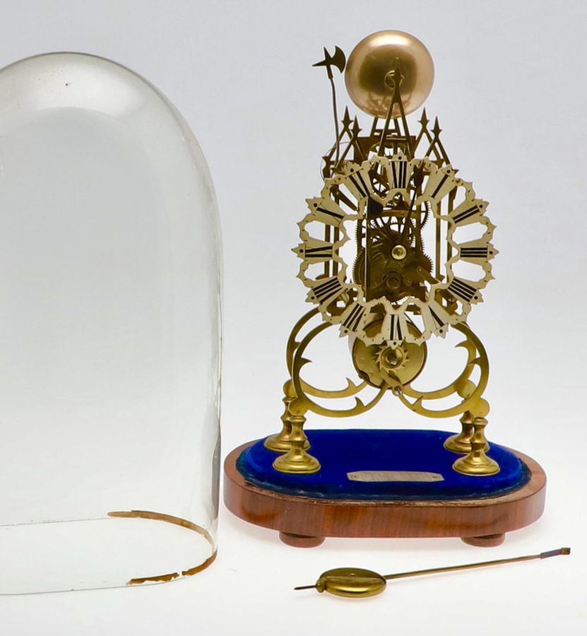 Skeleton clock, circa 1900