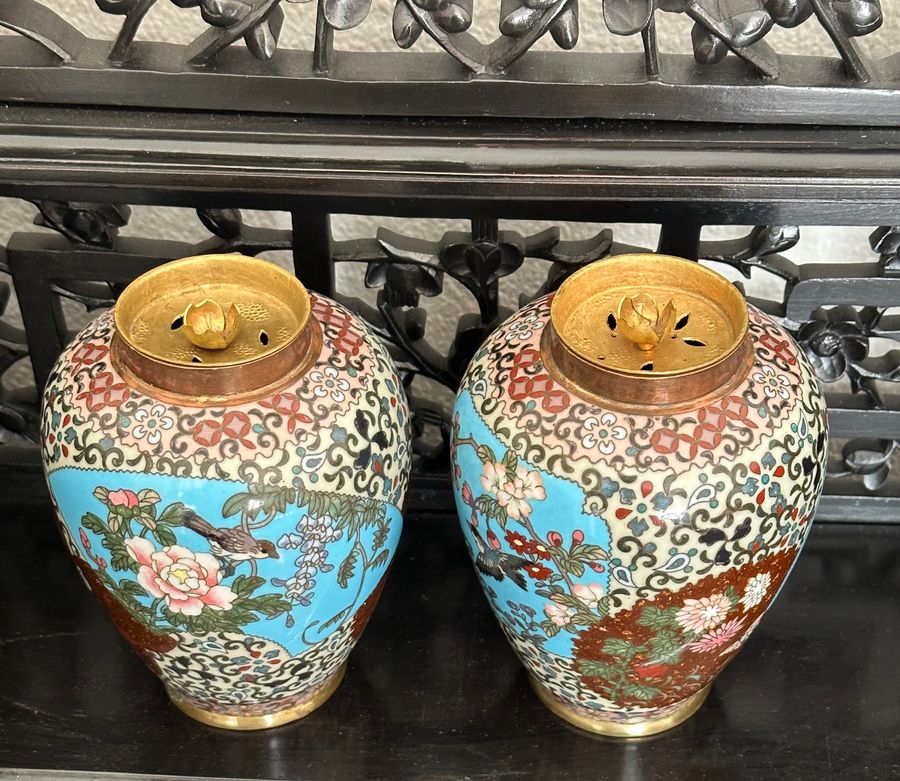 Antique Cloisonné vases, circa 1900