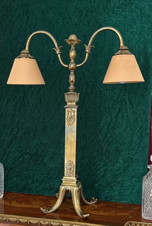 Antique Twin branch lamp circa 1920