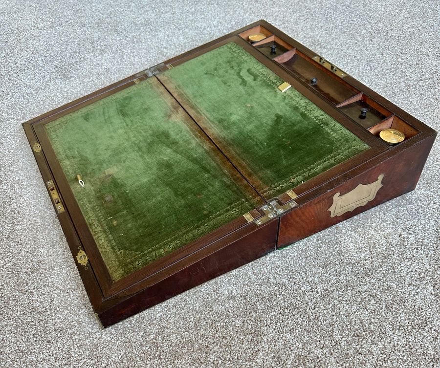Antique Mahogany campaign, correspondence box circa 1850