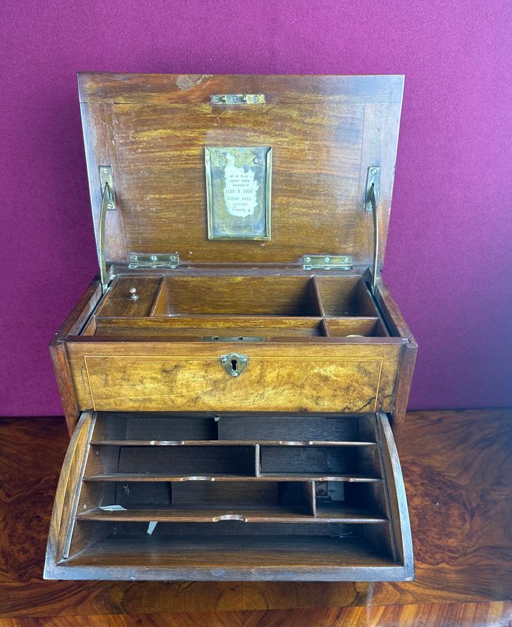 Antique Edwardian Marquetry stationery cabinet, circa 1900