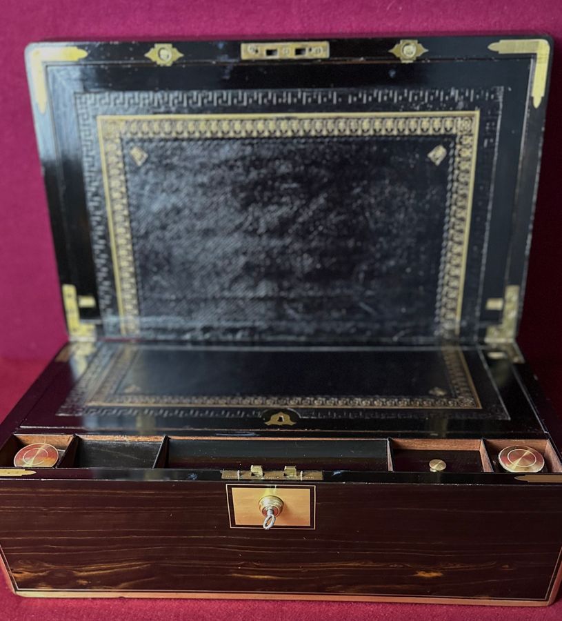 Antique Campaign correspondence box, circa 1875