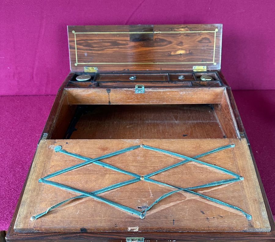 Antique Regency stationery writing slope, circa 1830