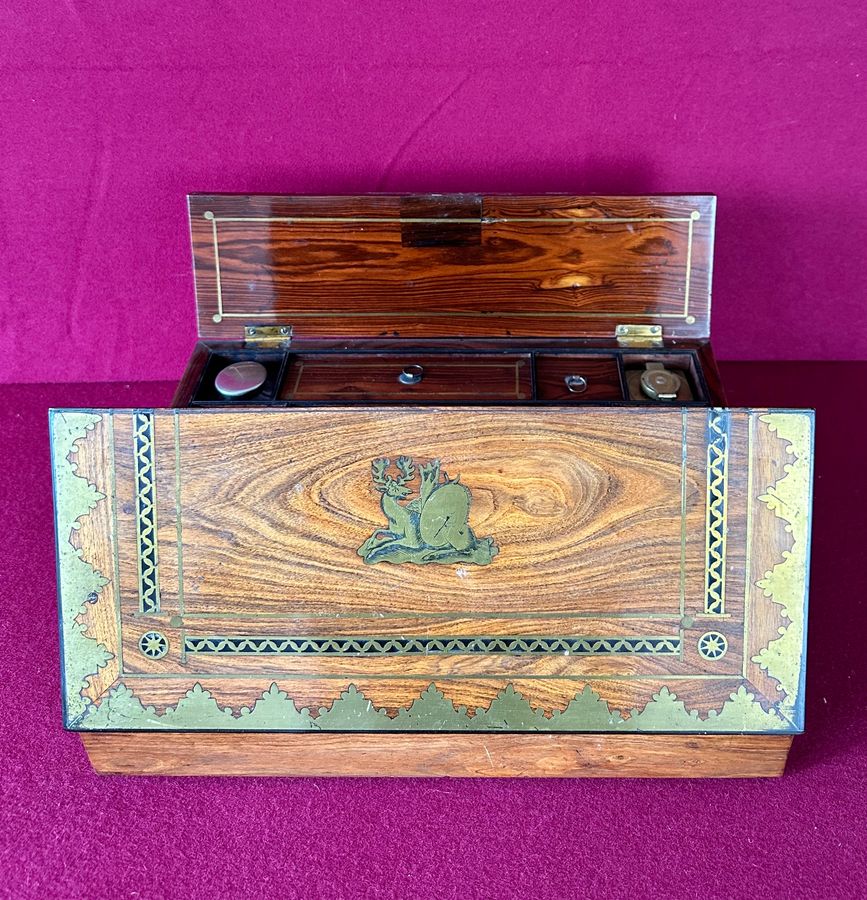 Antique Regency stationery writing slope, circa 1830