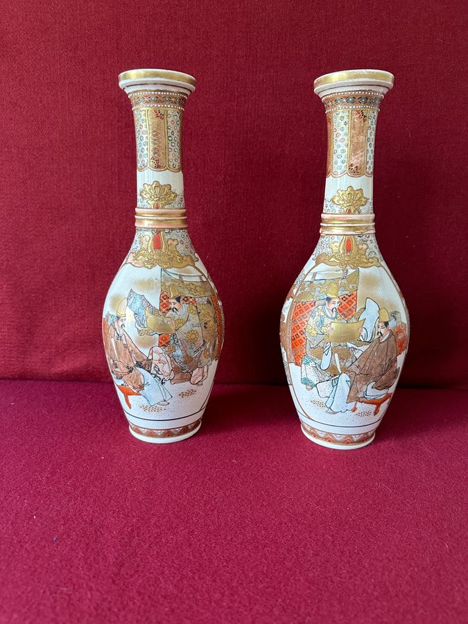 Antique Satsuma vases circa 1900