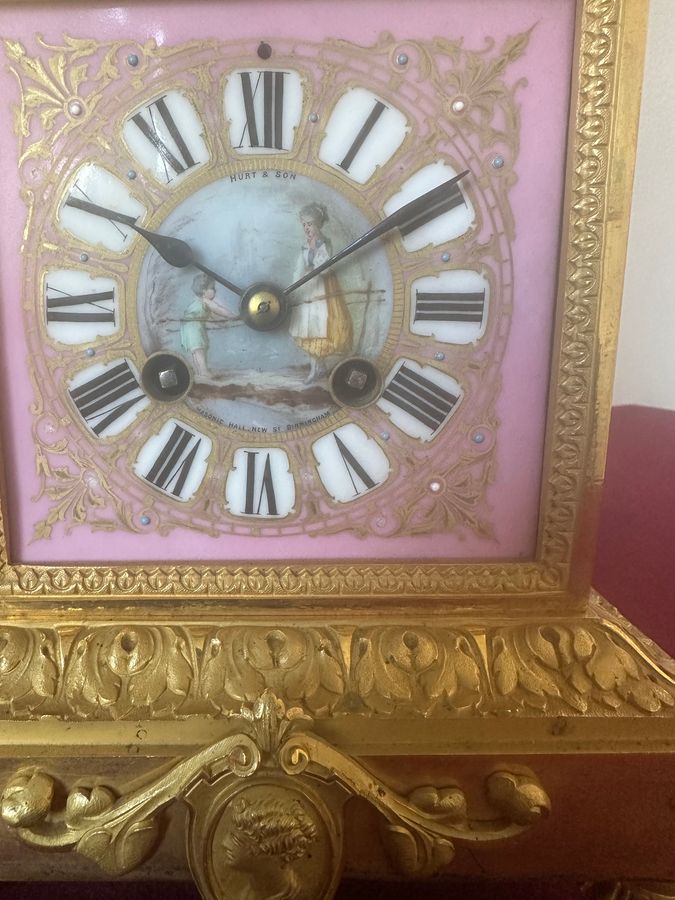 Antique Find French ormolu Clock circa 1880