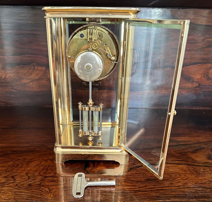 Antique Four glass mantle clock, circa 1900