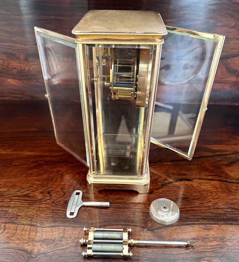 Antique Four glass mantle clock, circa 1900