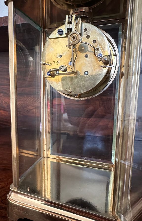 Antique Four glass mantle clock, circa 1900