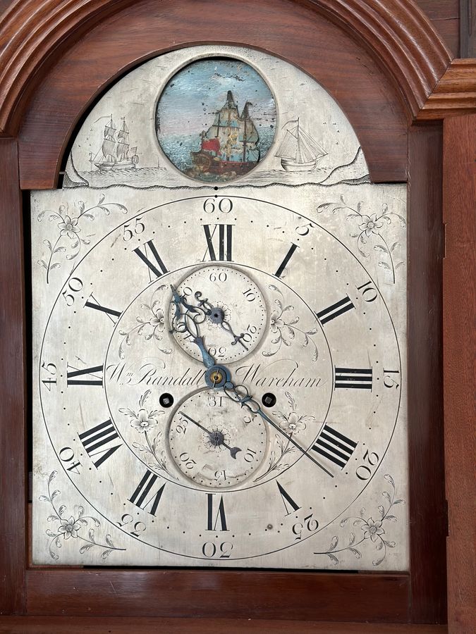 Antique Rocking ship Longcase clock, circa 1800