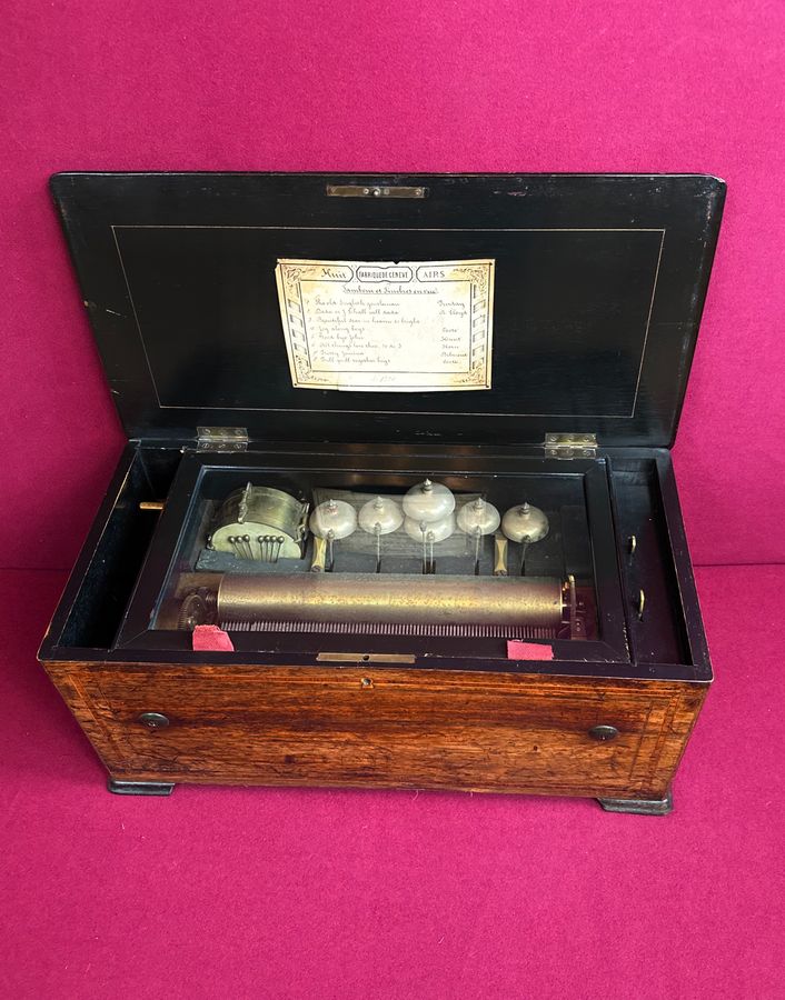 Antique Victorian music box, circa 1860