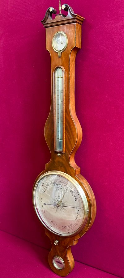 Georgian mahogany barometer, Malaerida London