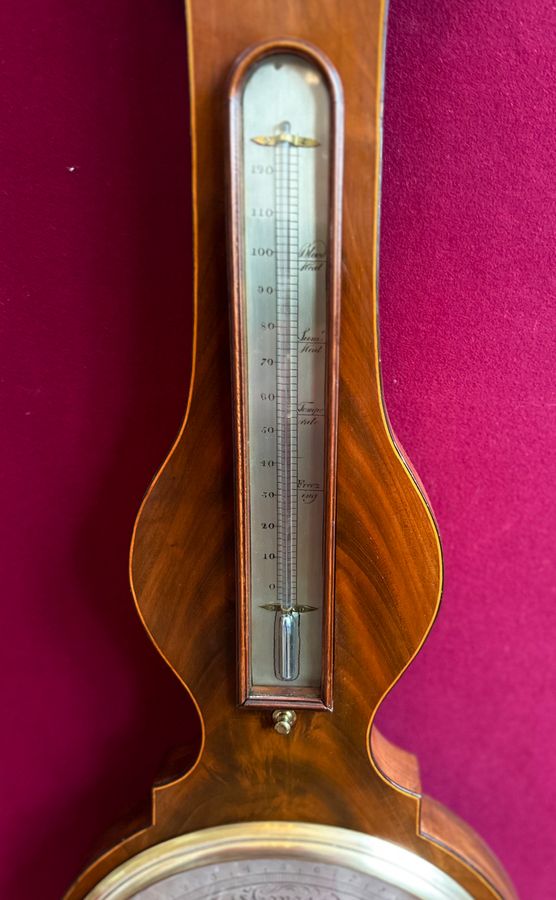 Antique Georgian mahogany barometer, Malaerida London