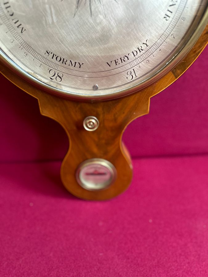 Antique Georgian mahogany barometer, Malaerida London