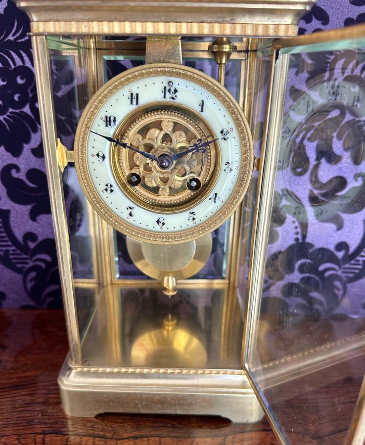 Antique French 4-glass mantle clock, circa 1880