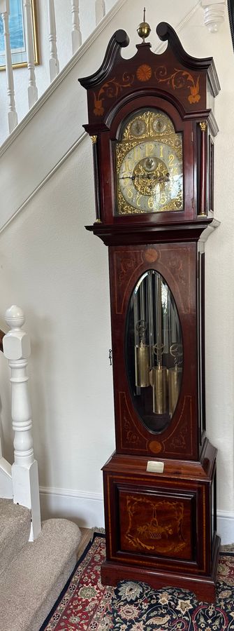 Edwardian tubular bells longcase clock