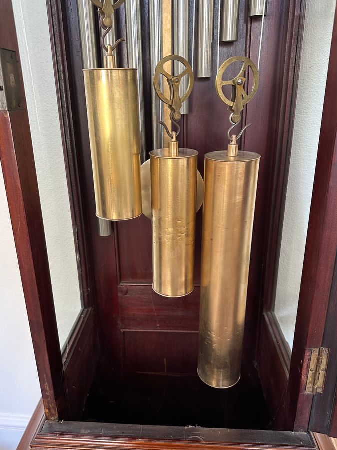 Antique Edwardian tubular bells longcase clock 