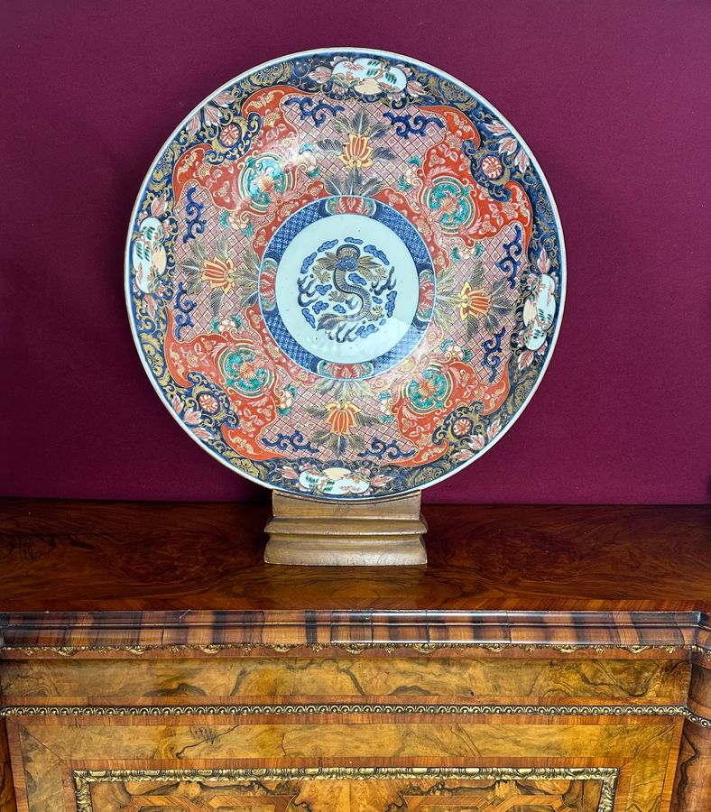 Antique A good and large Imari charger circa 1875