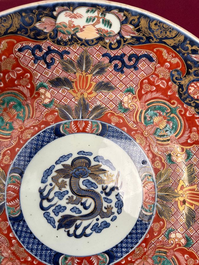 Antique A good and large Imari charger circa 1875