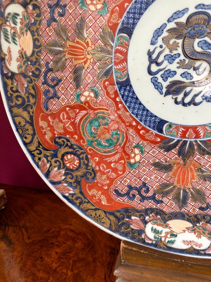 Antique A good and large Imari charger circa 1875