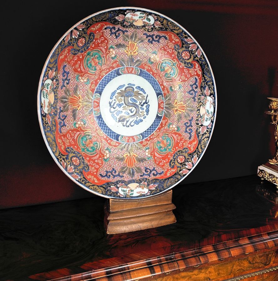 Antique A good and large Imari charger circa 1875