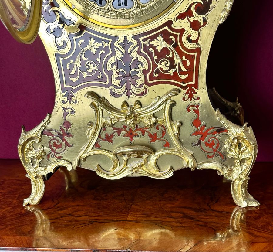 Antique A good & large Boulle clock, circa 1870