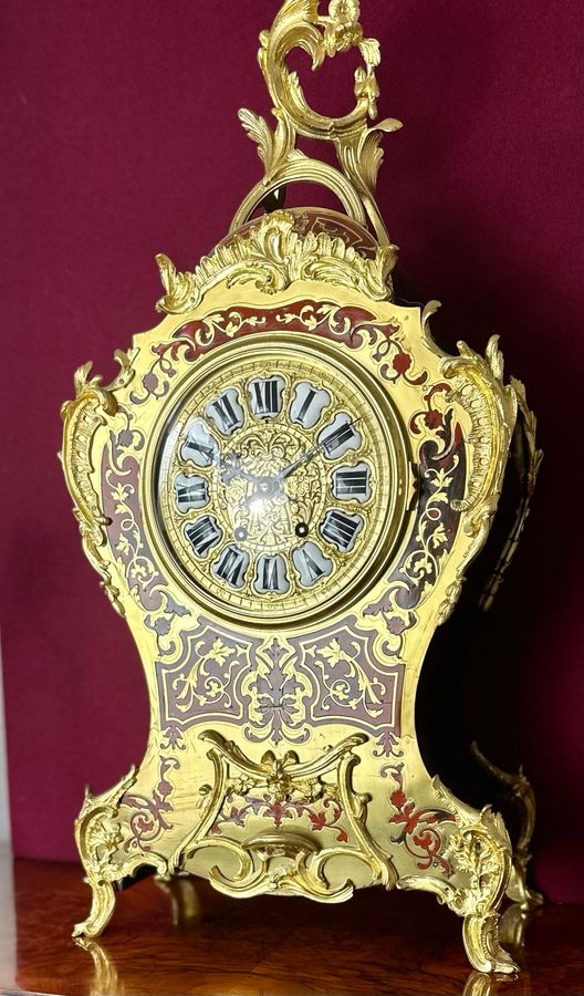 Antique A good & large Boulle clock, circa 1870