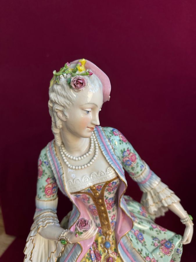 Antique Pair of Meissen figures