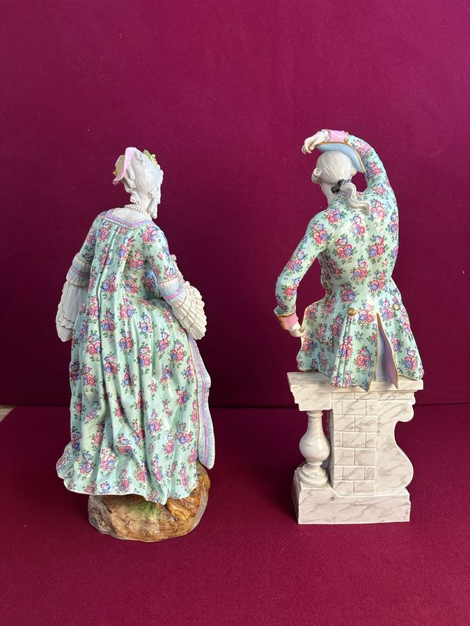 Antique Pair of Meissen figures