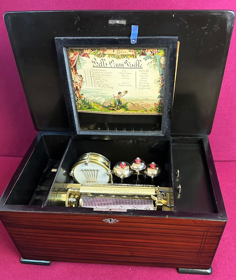 Antique Victorian music box, circa 1875