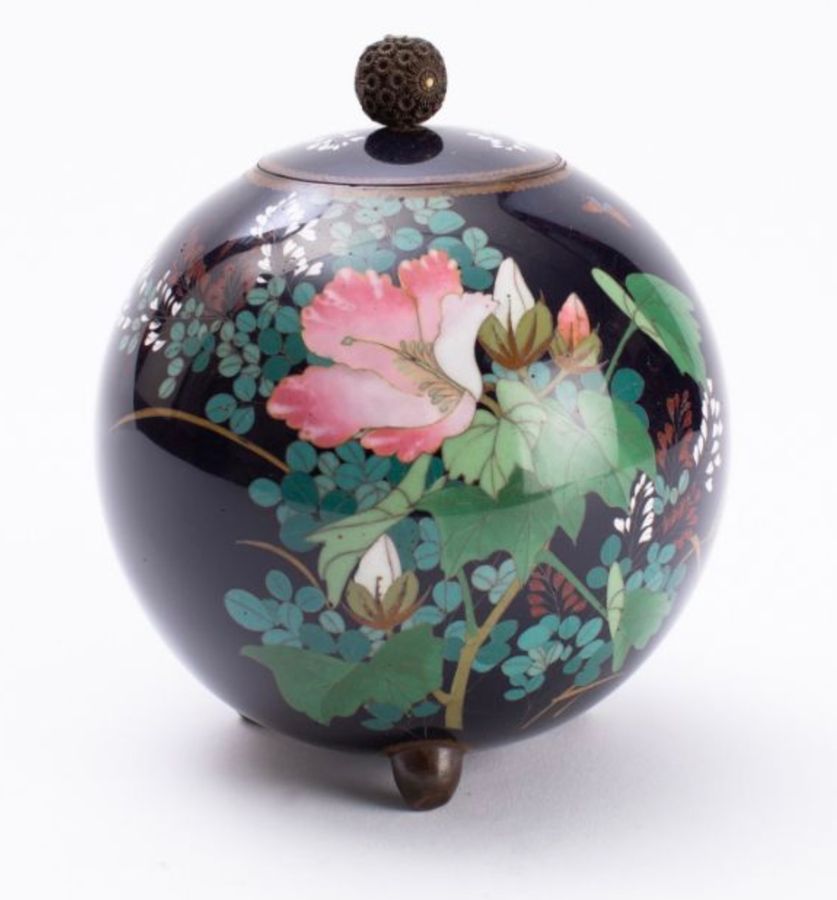 Meiji period Cloisonné jar & cover, circa 1900